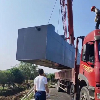 長沙縣安沙鎮(zhèn)30m3/d地埋式一體化污水處理設備發(fā)貨